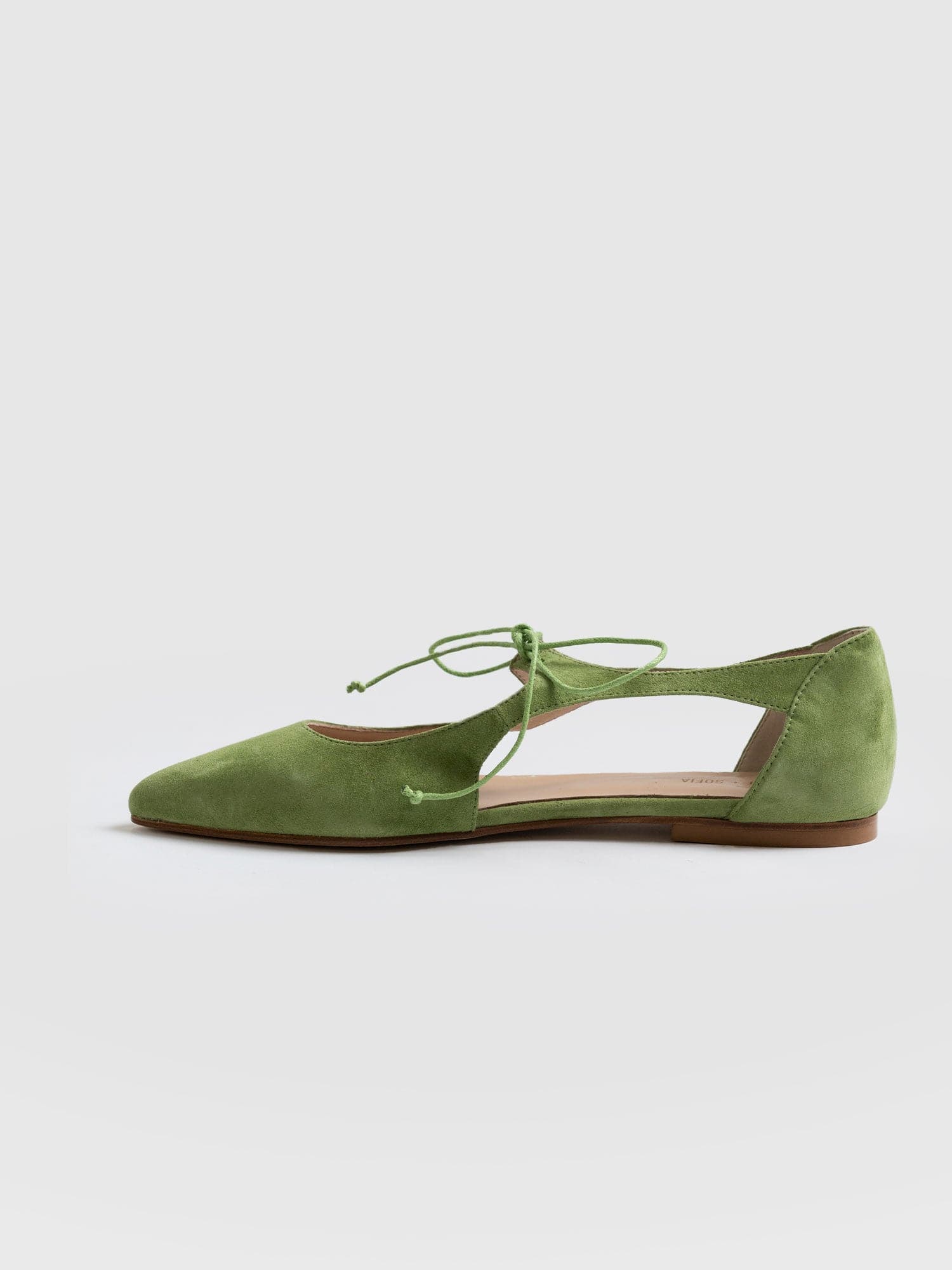 Tie Up Mary Janes Green - Women's Loafers | Saint + Sofia® UK